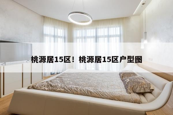 桃源居15区！桃源居15区户型图