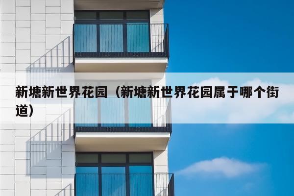 新塘新世界花园（新塘新世界花园属于哪个街道）